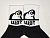Махрові високі шкарпетки унісекс з прикольним написом ЩО? та з пінгвіном Gofre 225 Чорні 23-25