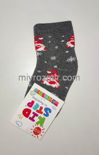 РІЗНІ МАЛЮНКИ Махрові теплі дитячі шкарпетки з новорічними малюнками  KidStep 849 фото 11