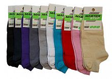 Жіночі низькі однотонні кольорові шкарпетки без малюнку Master Step 429