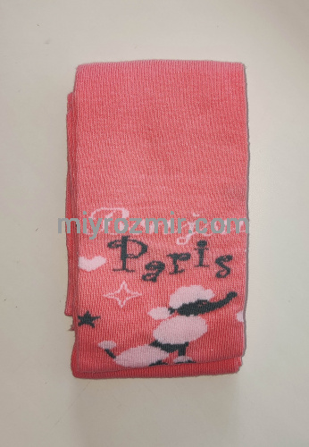 Демісезонні рожеві колготи на дівчинку з малюнком собачки Bonjour Paris KidStep 901