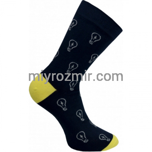 Чоловічі класичні шкарпетки з прикольним малюнком Лампочки 6345 Легка Хода