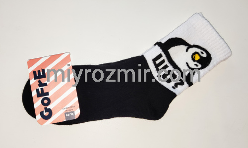 Махрові високі шкарпетки унісекс з прикольним написом ЩО? та з пінгвіном Gofre 225 фото 3