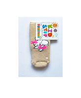 Master Step KidStep 4533 бежеві махрові дитячі шкарпетки з зайчиком
