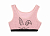 Бавовняний топ на широких бретелях з зайчиком для дівчинки Donella 4571922RT 6-7років Рожевий