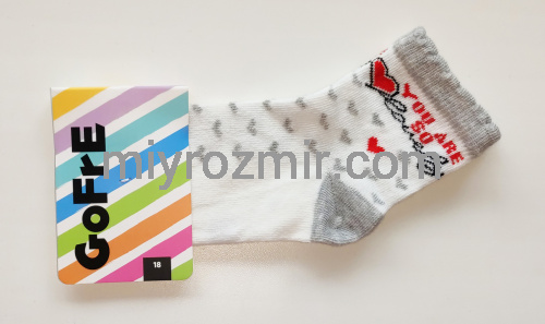 Білі дитячі шкарпетки з малюнком Серденька 301 Gofre фото 6