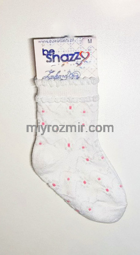 Be snazzy SKZ-01 білі нарядні шкарпетки на дівчинку Be snazzy SKZ-01 білі нарядні шкарпетки на дівчинку
