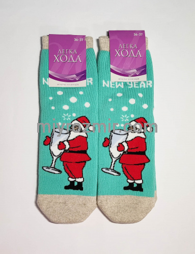 Прикольні новорічні жіночі шкарпетки Легка Хода 5441 фото 2